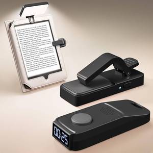 lot 2344 image: Page Turner Remote for Kindle with Reading Time Tracker and Book Light Rechargeable for Kindleipad Reading in Bed, No Need to Remove Your Case (Black)