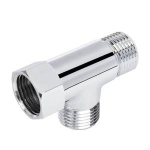 lot 2346 image: NearMoon Solid Brass G12 3 Way Diverter Valve - Hose Fitting Tee, T Shape Adapter Connector for Angle Valve Hose, Bath Shower Arm, and Toilet Bidet Sprayer Faucet (Chrome Finish)