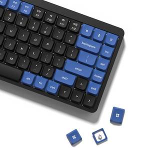 lot 2358 image: dagaladoo Low Profile keycaps Set,Double Shot PBT Key caps,BlackBlue