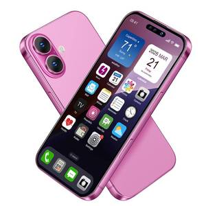 lot 2364 image: Dummy Fake Phone Model, Looks Like The Real Phone Compatible with Phone 16, for Cell Phone Store Display or Send a Toy Phone 16 for Kids (Pink Rainbow)
