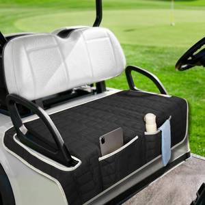 lot 2368 image: Niuartu Golf Cart Seat Cover, Universal Bench Seat Cover with Storage Pockets, Non-Slip Seat Protector for Golf Cart, Fits EZGO Club Car Yamaha, Easy Install