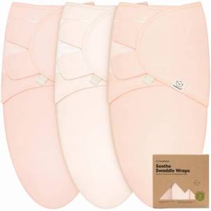 lot 2369 image: KeaBabies 3-Pack Organic Baby Swaddles for Newborns, Infant (Angelic, 0-3M)