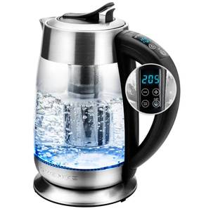 lot 5065 image: OVENTE 1.8L Glass Electric Kettle with Tea Infuser, Silver KG661S