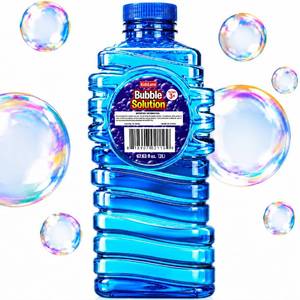 lot 5069 image: Kidzlane Bubbles Solution Refill 67.63 oz - Large and Easy-Grip Bottle for Bubble Machine, Guns, and Wands - Toddler Liquid Refill for Ages 3 and Above - Basket Filler and Party Favor