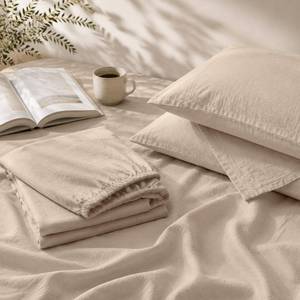 lot 5072 image: MEISHANG 100% French Linen Sheets Queen,4 Pcs,16 Deep Pocket