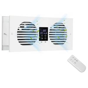 lot 5076 image: 2026 Upgraded Room to Room Air Transfer Fan with One-Way Airflow, 300 CFM Through Wall Vent Fan, Dual Fan Design with Remote & Temp Control for Basement, Kitchen, Laundry Room & Home Ventilation