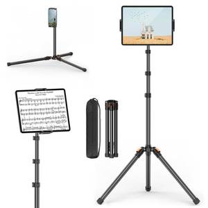 lot 5087 image: XXZU 72in Tablet Floor Stand Tripod, Aluminum Tablet Stand Holder for iPad