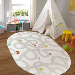 lot 5088 image: STARUIA Kids Play Car Rug, 5x7 Washable Road Rug for Kids Boy Bedroom Grey