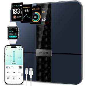 lot 5106 image: Etekcity Smart Scale for Body Weight and Fat, BMI, FSA Eligible, Black