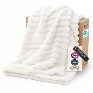 lot 5108 image: Bedsure Soft Cozy Throw Blanket for Couch Decor Gift Off White 50x70