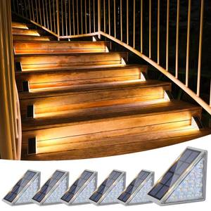 lot 5120 image: VOLISUN Solar Stair Lights 6 Pack, Solar Step Lights Outdoor Waterproof