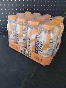 lot 5144 image: Prime Hydration Orange Sports Drink 12 Pack 16.9 fl oz Bottles