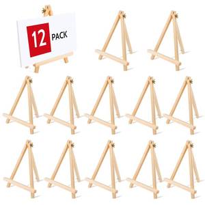 lot 5151 image: 12PCS Wood Easels, 9 Inches Tabletop Easels, Art Craft Painting Easel Stand for Artist Adults Students