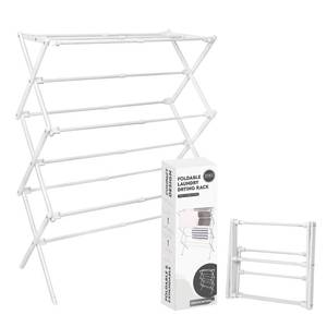 lot 5154 image: ZOES HOMEWARE 2026 Enhanced Clothes Drying Rack  Foldable Drying Rack Clothing for Laundry  Small Collapsible Portable Dryers for Laundry  Use for Indoor & Outdoor  White 37.5x29x12