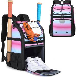 lot 5157 image: HAMBOLY Youth Baseball Bag Backpack, Softball Bag for Girls & Boys