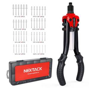 lot 5173 image: NEXTACK 14 Rivet Gun Kit NT300 w 350 Blind Pop Rivets