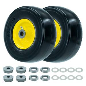 lot 5187 image: RETOTLA 9x3.50-4 Flat Free Lawn Mower Tire for Zero-Turn Mowers, 2PCS
