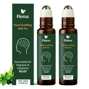 lot 6158 image: Florus Migraine Relief Roll On, Head Comfort - 2PCS