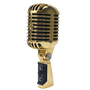 lot 6167 image: Vintage Retro Old School Microphone, Professional Classic Dynamic Wired Vocal Cardioid Mic For Karaoke Live Performance In-Studio Recording Singing Stage, Fashioned Metal Prop, XLR Cable Compatible
