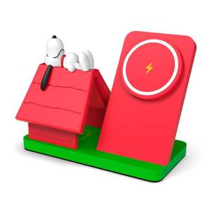 lot 6203 image: Peanuts Snoopy Wireless Charging Station- Red Dog House