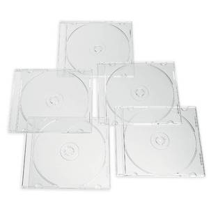 lot 6206 image: Verbatim CD DVD Blu-Ray Clear Slim Jewel Cases, 5.2 mm �� 25 Pack
