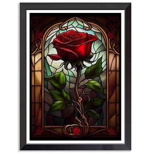 lot 6214 image: Tiwabb Rose Stamped Cross Stitch Kits for Adults Beginners