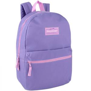 lot 6226 image: Trail maker Classic 17 inch Backpacks with Adjustable Padded Straps  School Backpacks for Girls, Boys (Purple)
