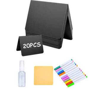 lot 6235 image: 20PCS Mini Chalkboard Signs for Food, Reusable and Reserved Table Signs, Food Labels for Party Buffet, Easy to Write and Wipe Out, Catering Supplies Buffet Display, Place Cards