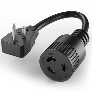 lot 6240 image: PLUGTUL NEMA 5-20P to NEMA L5-20R Adapter Cord 1 FT  Household Twist-Lock Converter Adapter, 20A Male to 20A Female Extension Cord, 12 Gauge, 125V 20A 2500W, SJTW, Black, ETL Listed