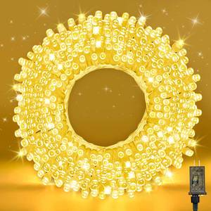 lot 6241 image: WASTROYAL Outside LEDs Warm White LED String Lights �� 66FT Transparent Wire, Waterproof & Connectable Christmas Tree Lights for Indoor Outdoor Holiday D�cor