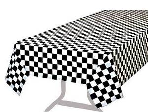 lot 6257 image: BRICHBROW Pcs of 2 Premium Plastic Checkered Flag Tablecloths