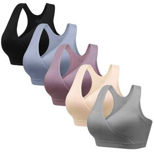 lot 6266 image: HBselect Maternity Nursing Sleep Bra for Breastfeeding Wireless Bralette size m