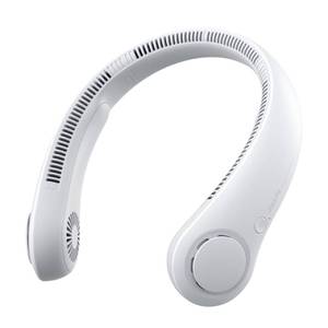 lot 6275 image: JISULIFE Portable Neck Fan, Hands-Free Bladeless, 5 Speeds, 4000 mAh