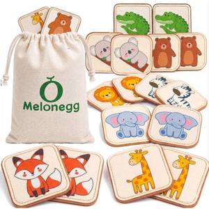 lot 6286 image: Felt Matching Game for Toddlers, Animal Montessori ToysTravel Toys or 1-3 Memory Flash Cards for 2 3 Year Old, Soft Safe Preschool Educational Gifts for Boys Girls