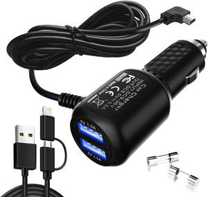 lot 6319 image: Car Charger for Garmin Nuvi,Garmin GPS Charger Cable,Mini USB Power Cord