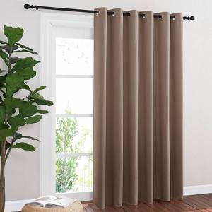 lot 6330 image: NICETOWN Blackout Blinds for Patio Door, Sliding Door Insulated Blackout Curtains, Extra Wide Curtain with Grommet Top for VillaHallParlor (Cappuccino, 80 inches W x 84 inches L)