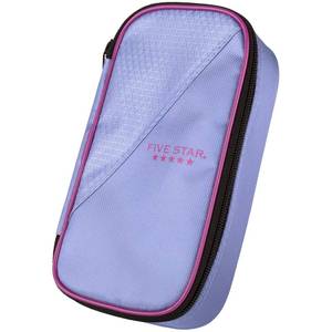 lot 6345 image: Five Star Pencil Pouch, Pen Case, High-Capacity Zipper Pouch, Storage Organizer for School Supplies Earbuds Chargers Cables Makeup, LilacBerry (500211F-ECM)
