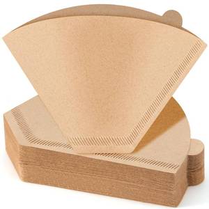 lot 6354 image: 100 Count Coffee Filters #4, Premium Cone Coffee Filters 8-12 cup, Unbleached Natural Paper, Disposable Coffee Filters 4 Cone Paper for Pour Over and Drip Coffee Maker