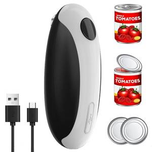 lot 6355 image: Electric Can Opener, Can Opener Electric Fits All Can Sizes, One Touch USB Rechargeable Electric Can Opener for Kitchen and Seniors with Arthritis, Chef, Automatic Can Opener, Portable Kitchen Gadgets