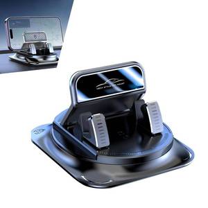 lot 6363 image: Dogary Car Dashboard Phone Holder, Rotating One-Hand Operation Bracket with Anti-Slip Base, Auto-Locking Secure Navigation Stand, Waterproof Easy Clean Mount for Most Phones and Decives (Black)