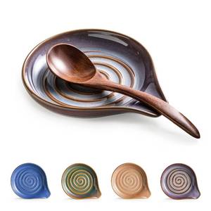 lot 6365 image: Cormomu Spoon Rest, Ceramic Spoon Holder with Deep Drip Tray for Stove Top