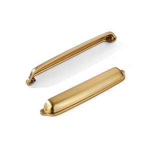 lot 6366 image: khtumeware 10 Pack Champagne Bronze Cup Pulls 5 Inch Center to Center - Cabinet & Drawer Handles for Kitchen Hardware