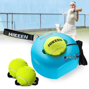 lot 6394 image: Hikeen Premium Tennis Trainer Rebound with Metal Base,Portable Solo Tennis Trainer Set with 3 Highly Elastic String Balls,Tennis Practice Equipment for Adult Kids and Beginners -Blue