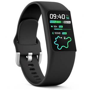 lot 6403 image: FITVII Slim Fitness Trackers, Fitness Watch with 247 Heart Rate, Blood Pressure, Blood Oxygen, Stress Monitor, AMOLED Activity Tracker Step Calorie Counter, IP68 Waterproof Smart Watch for Women Men