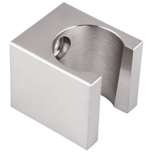 lot 6416 image: Angle Simple Shower Head Holder for Wall, Solid Brass, Brushed Nickel