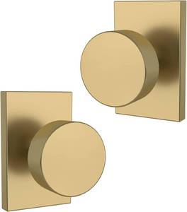 lot 6422 image: Mega Handles Laura Dummy Door Knob Gold (2-Pack) - Non-Turning