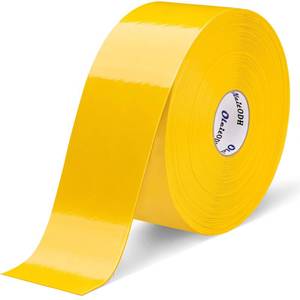 lot 19824 image: Yellow Floor Marking Tape 3 Inch x 148 FT 1mm Industrial Floor Tape