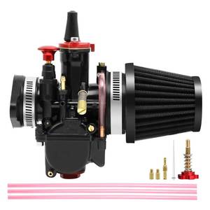 lot 19826 image: PWK24 Carburetor Kit with Air Filter Intake Manifold Carb Jets,for 2t4t 50cc-110cc Dirt Bike Motocross Motorcycle Scooter ATV Quad Go Kart(Black,24mm)