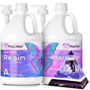 lot 19855 image: HeyClear 2 Gallon Epoxy Resin Kit with Pumps Crystal Clear, Hard for Crafts