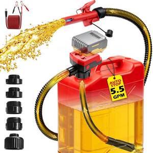 lot 19883 image: 5.5 GPM Cordless Fuel Transfer Pump, with Auto Shut- Off & Beep Alert. (USED)